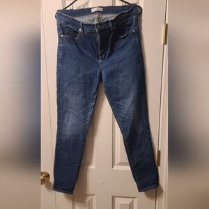 LOFT Dark Blue Straight Leg Jeans